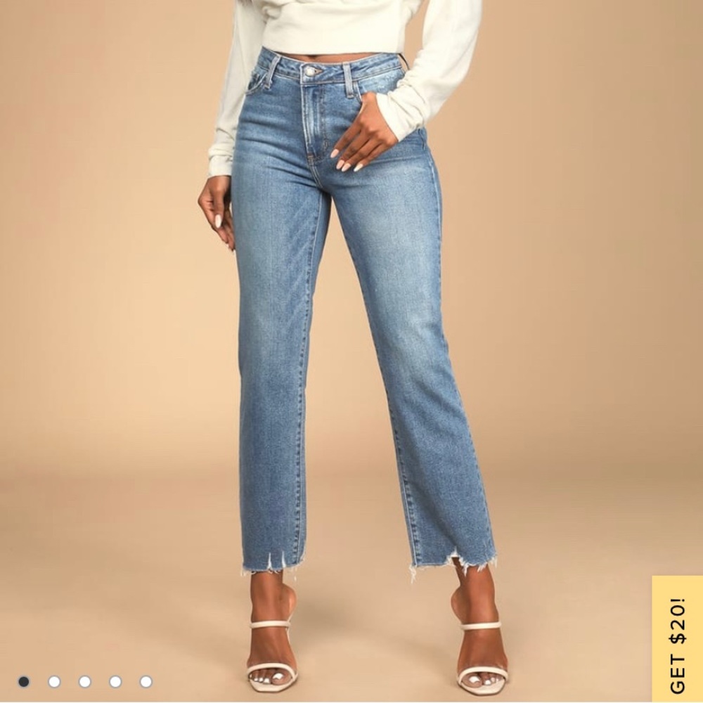 Just Black Denim high waisted straight leg jeans